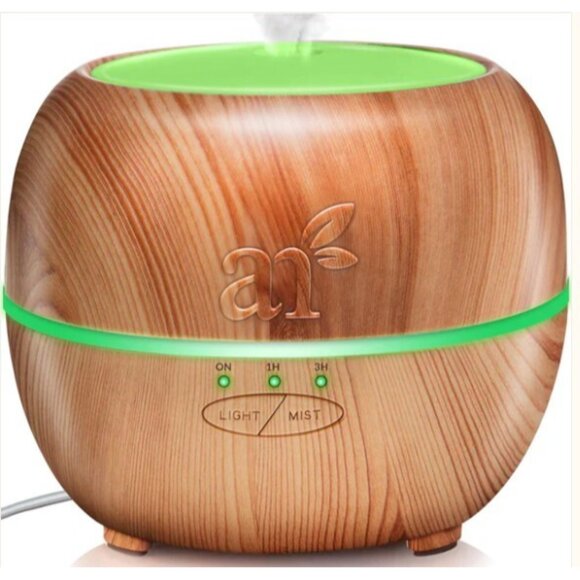 artnaturals Aroma Oil Diffuser Ultrasonic Humidifier 150 ML Tank, Wood Grain - Picture 2 of 14